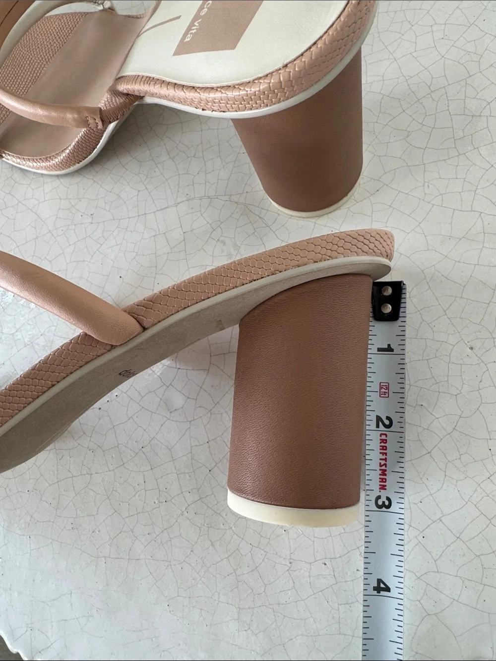 Dolce Vita NOLES Sand and Cream Double-Strap Rounded Block Heel Sandals